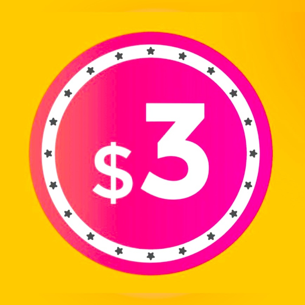 $3 STARTS ⭐️